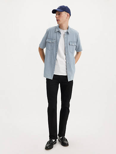

514 Прямые мужские джинсы Levi's, цвет Black Leaf - Black - Stretch