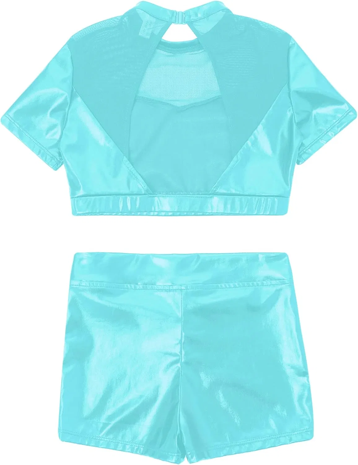 Детский спортивный костюм с блестками JEATHA, 2 предмета, цвет Mint Green — фото 4