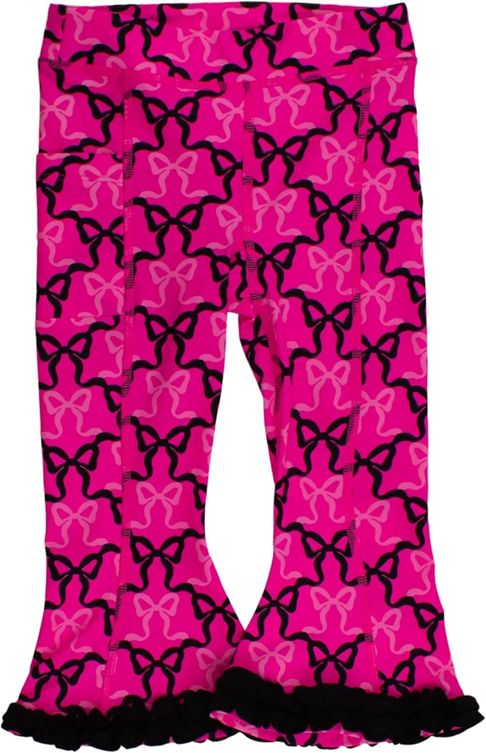 Детские спортивные брюки RuffleButts, Neon Magenta Bows