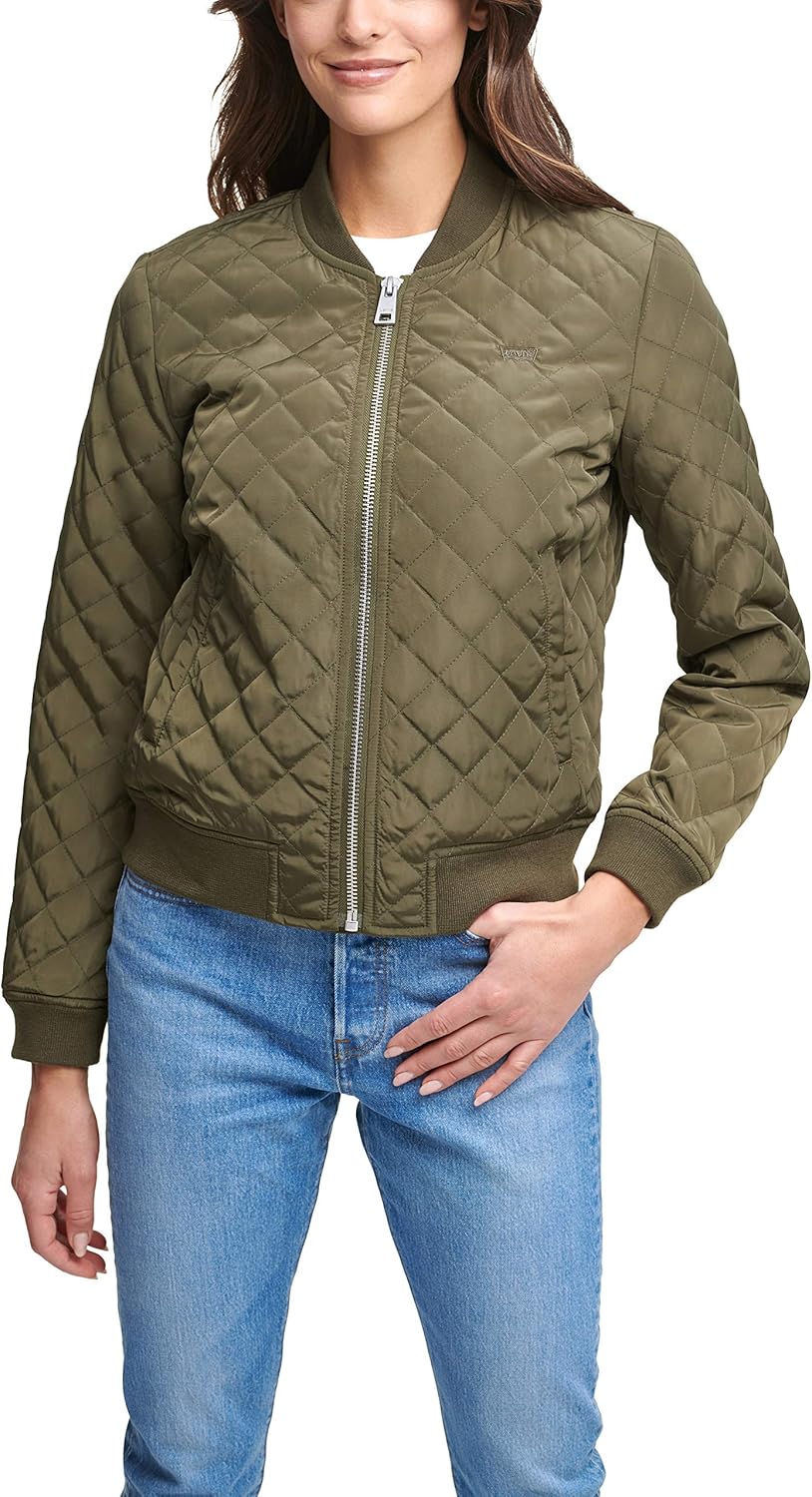 

Levi's Женская стеганая бомбер с бриллиантами, Army Green