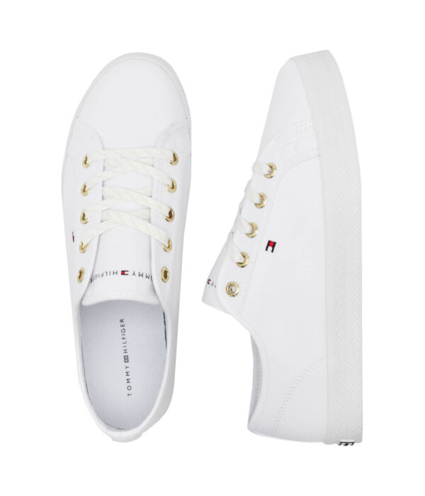 Кеды женские Tommy Hilfiger теннисные текстильные, белый — фото 4