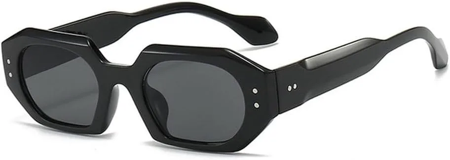 

Солнцезащитные очки прямоугольной оправы для женщин и мужчин, многоугольные солнцезащитные очки в винтажном стиле для мужчин и женщин, SUN3204 Generic, 1