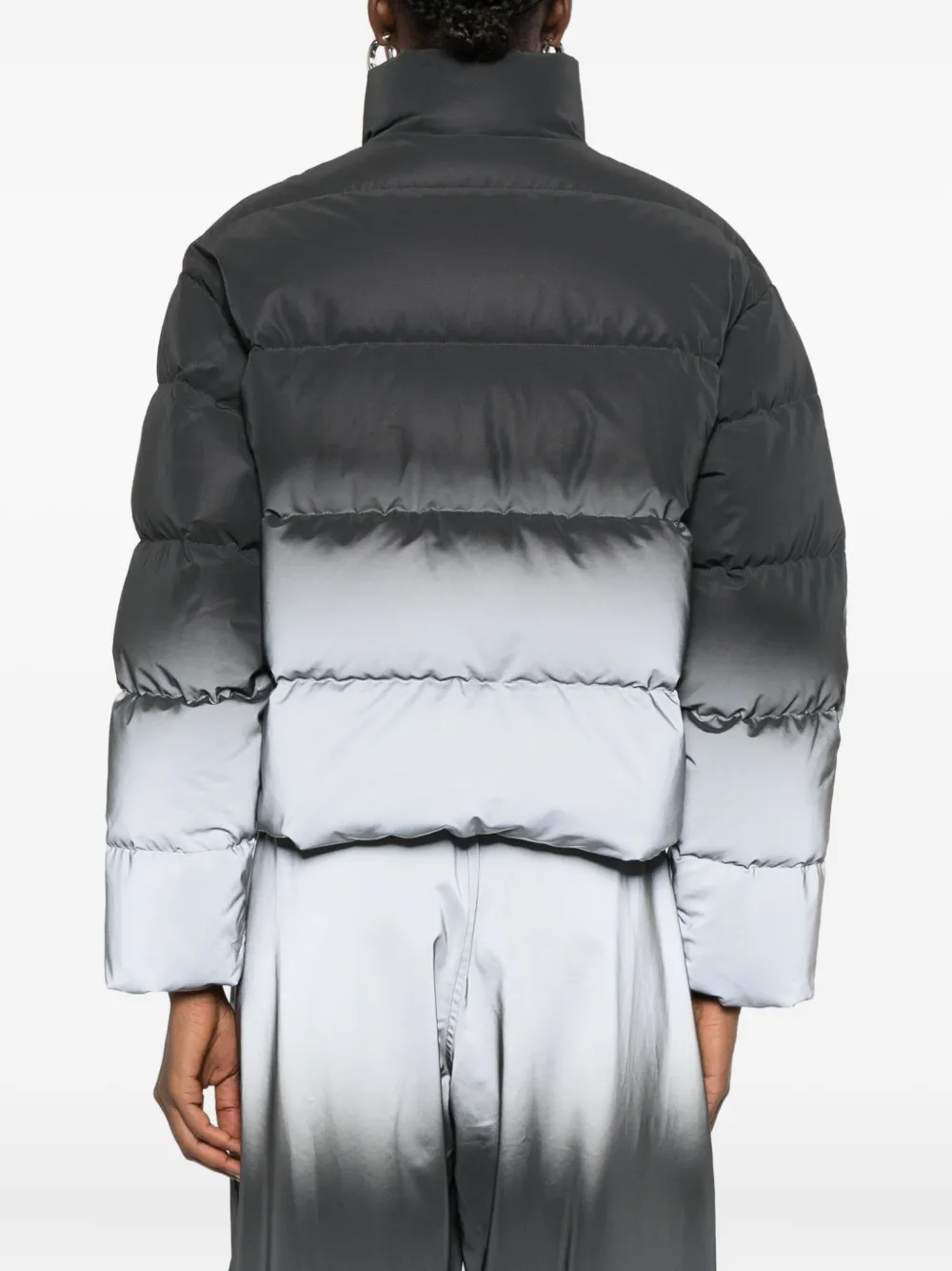 Светоотражающий пуховик Alexander Wang, серебристый — фото 4