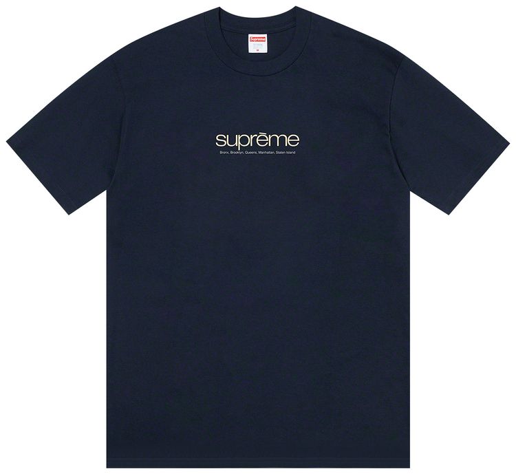 

Футболка Supreme Five Boroughs Tee 'Navy', синий