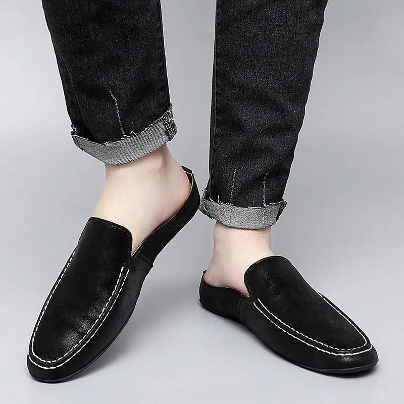 Лоферы мужские из искусственной кожи Black SayfuR — фото 4