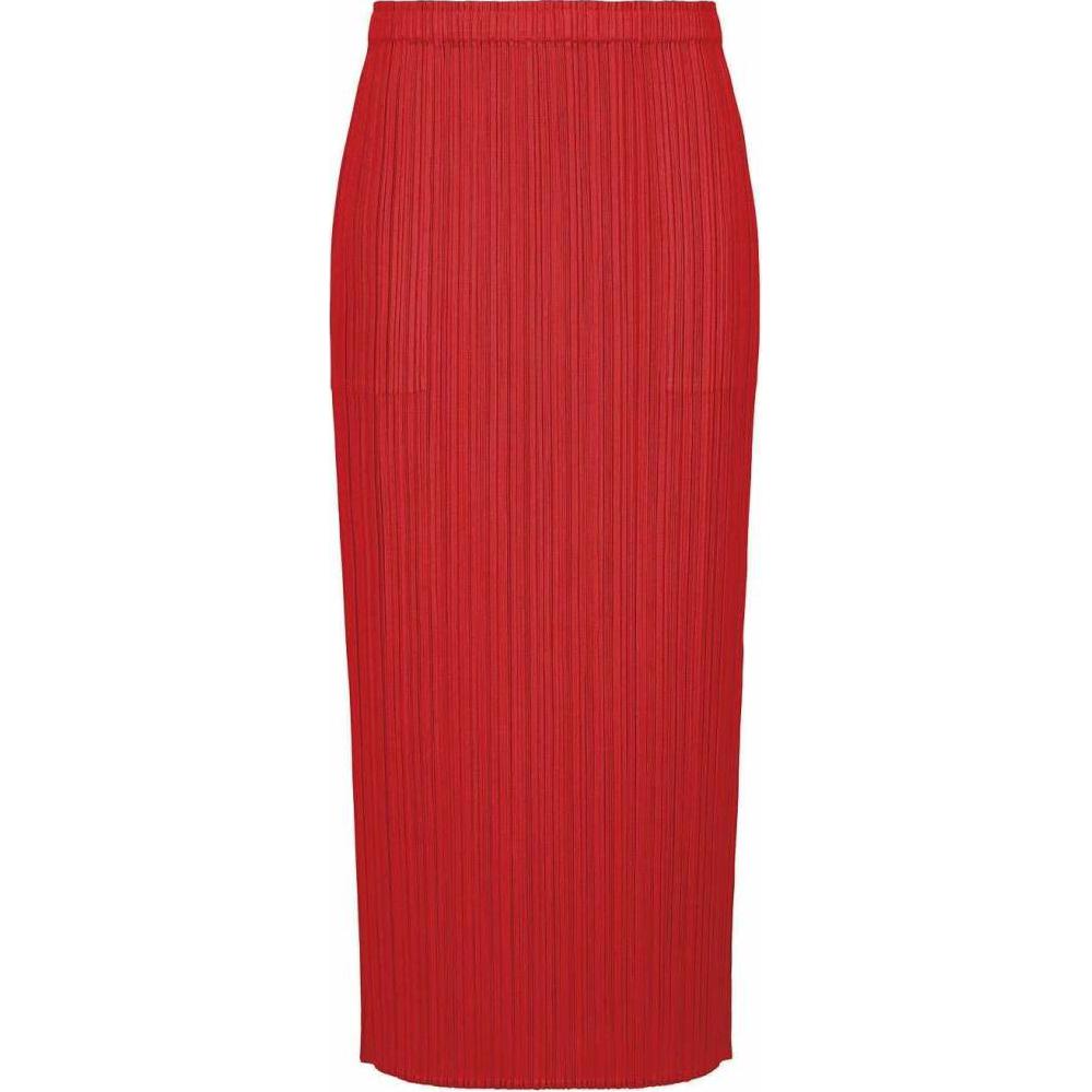 

SS24 Повседневная Длинная Юбка Женская Красная PLEATS PLEASE ISSEY MIYAKE