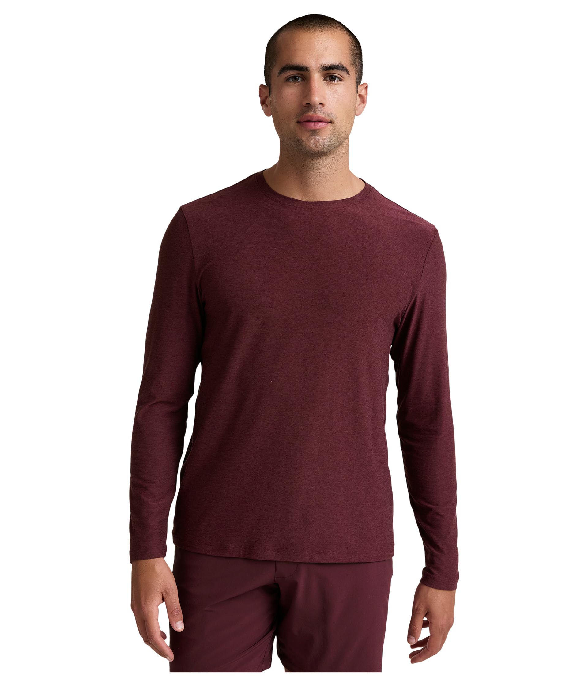 

Топ Beyond Yoga Always Beyond Long Sleeve Crew 2.0, цвет Midnight Burgundy Heather