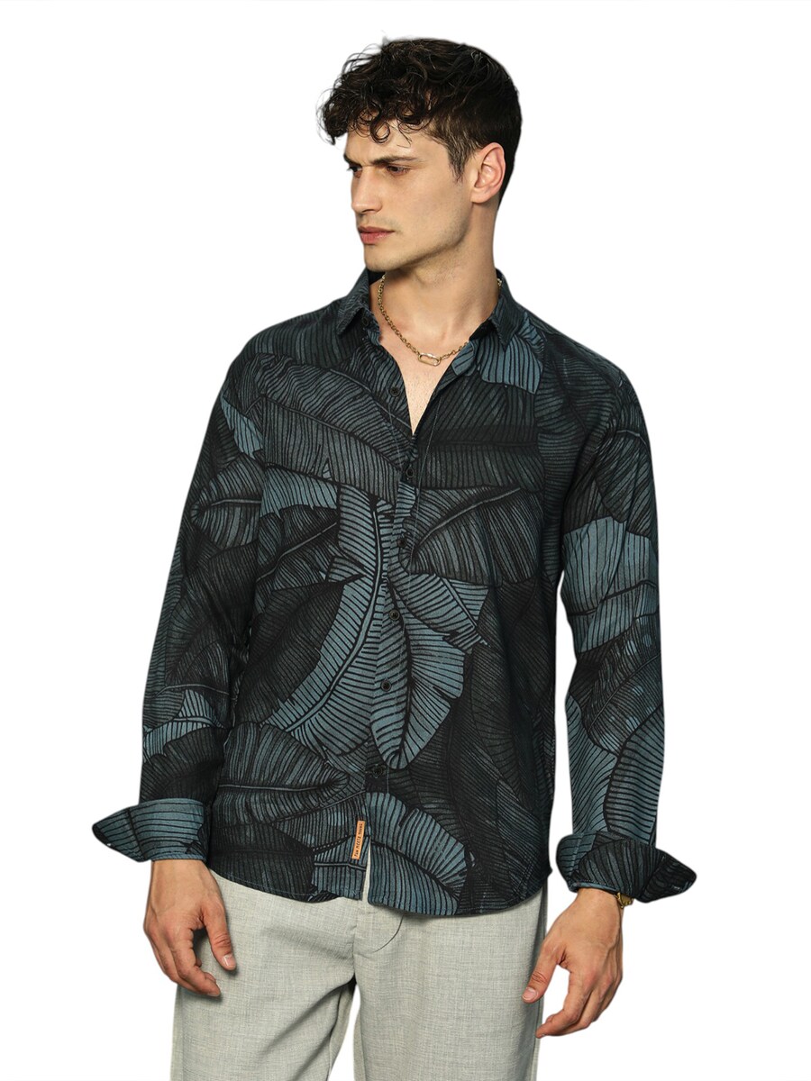 

Рубашка на пуговицах классического кроя Campus Sutra Amalia, изумрудный