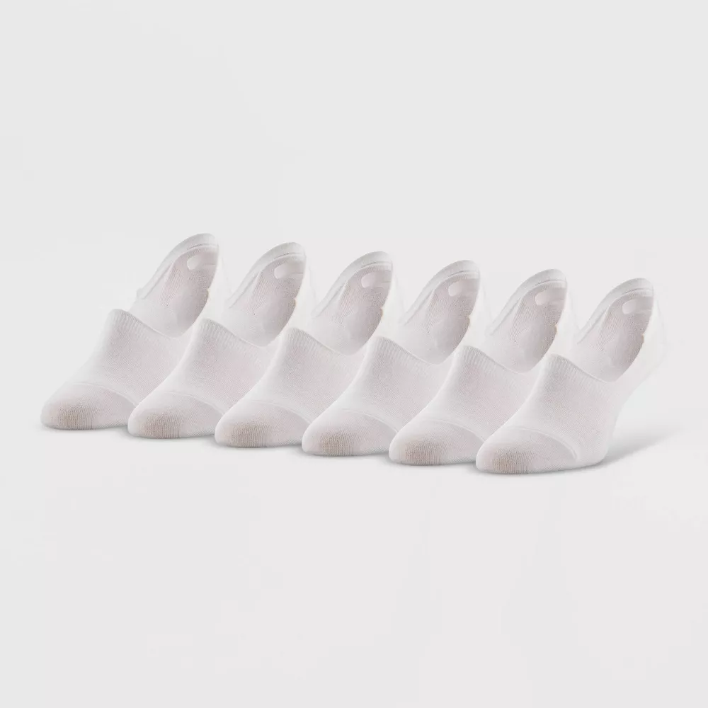 

Peds женские сетчатые полосатые носки 6 пар Sport Cut Liner, цвет White