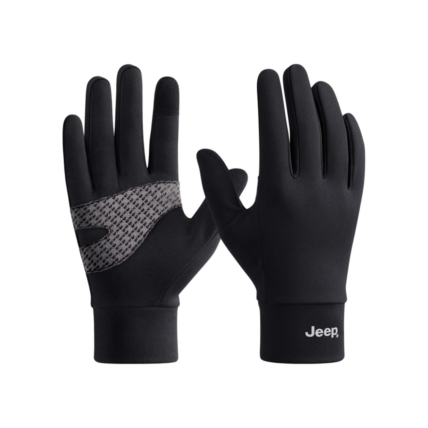 

Перчатки мужские Jeep, черный[thin fleece lining, palm slip-resistant]