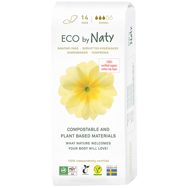 

Гигиенические прокладки, 14 шт./1 упаковка. Eco By Naty Normal