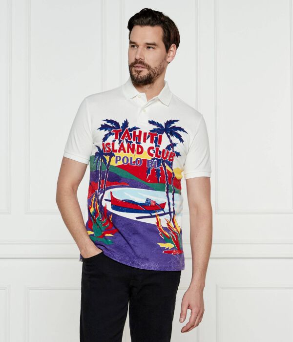 

Рубашка поло Custom slim fit Polo Ralph Lauren, белый