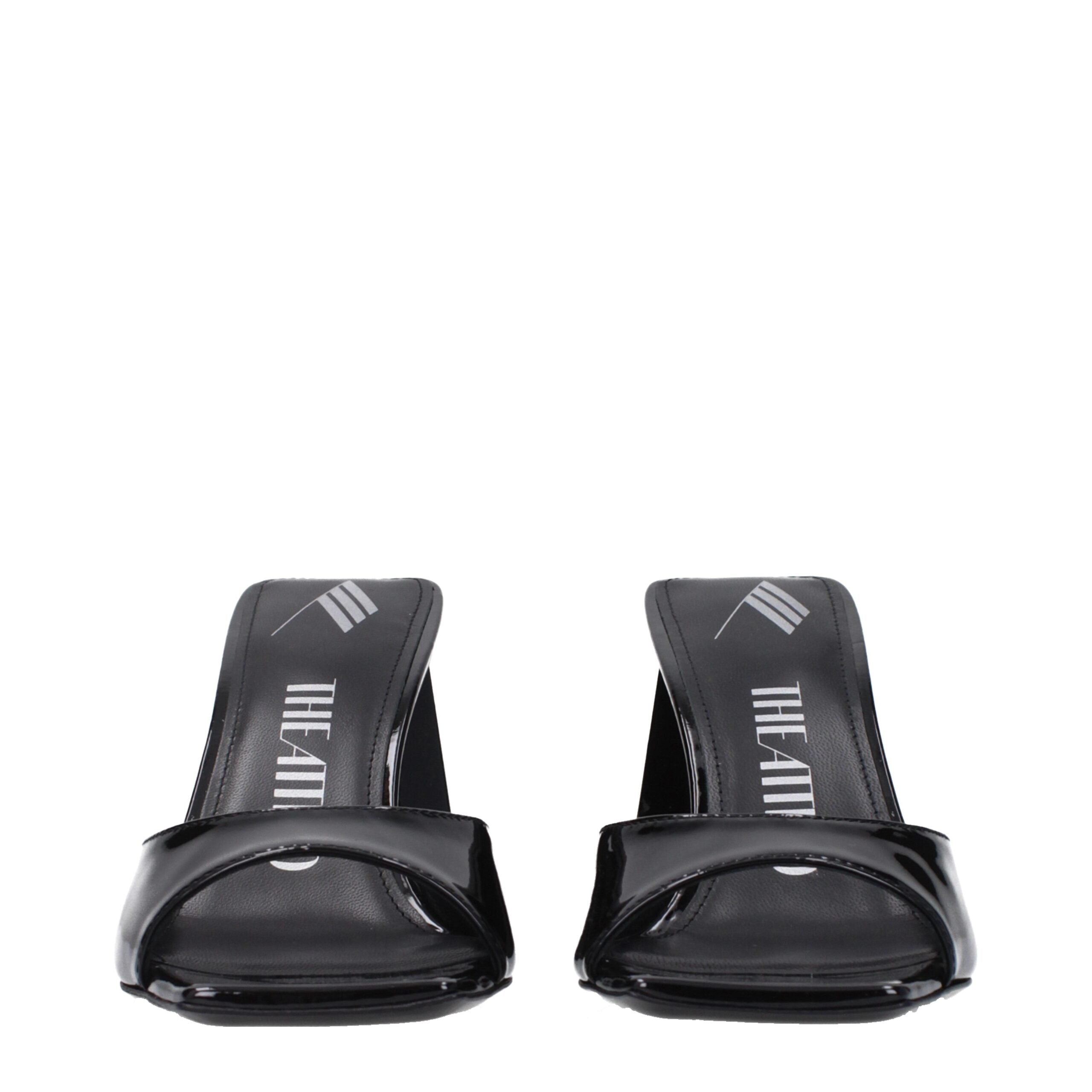 The Attico Leather Women's Sandal, черный — фото 3