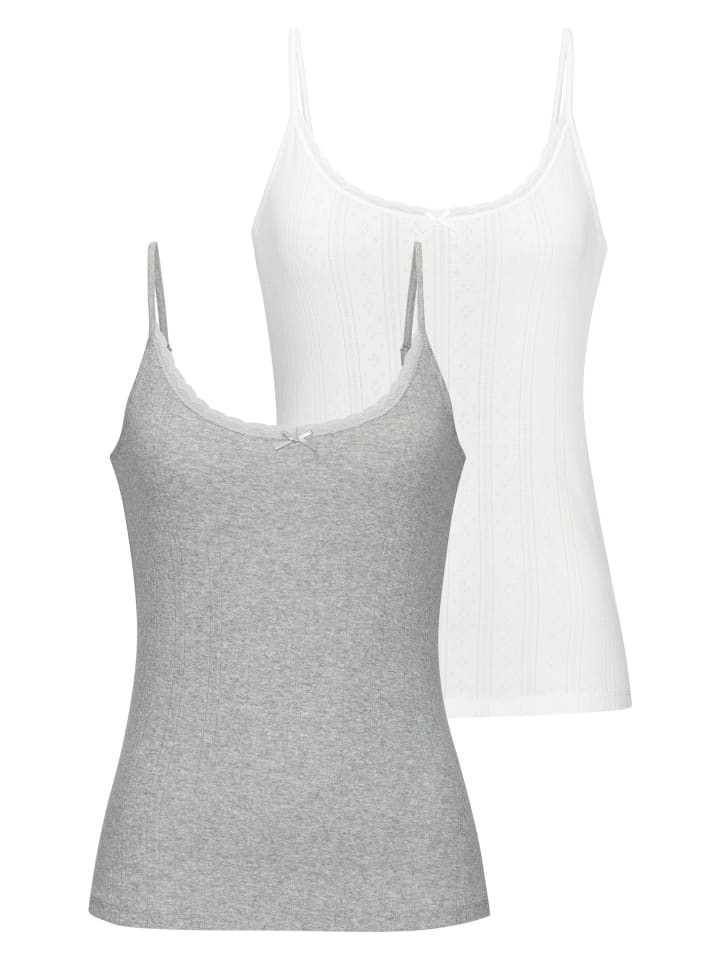 

Vivance Майка серого меланжевого цвета, кремового цвета