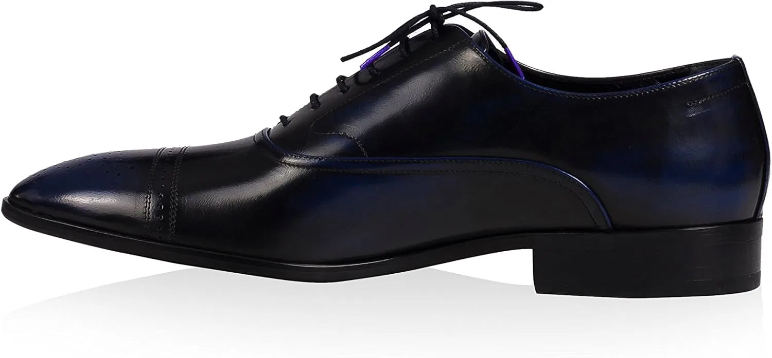 Оксфордские туфли Hemsted & Sons, Midnight Blue / Black