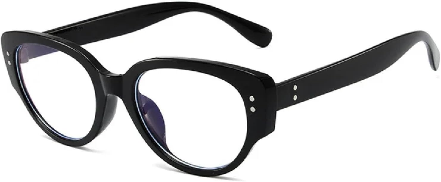 

Солнцезащитные очки с защитой от УФ-излучения UV400 | Панк-стиль "Кошачий глаз" с разноцветными заклепками | Для женщин и мужчин, для занятий спортом на открытом воздухе и вождения DSVIGF, Black