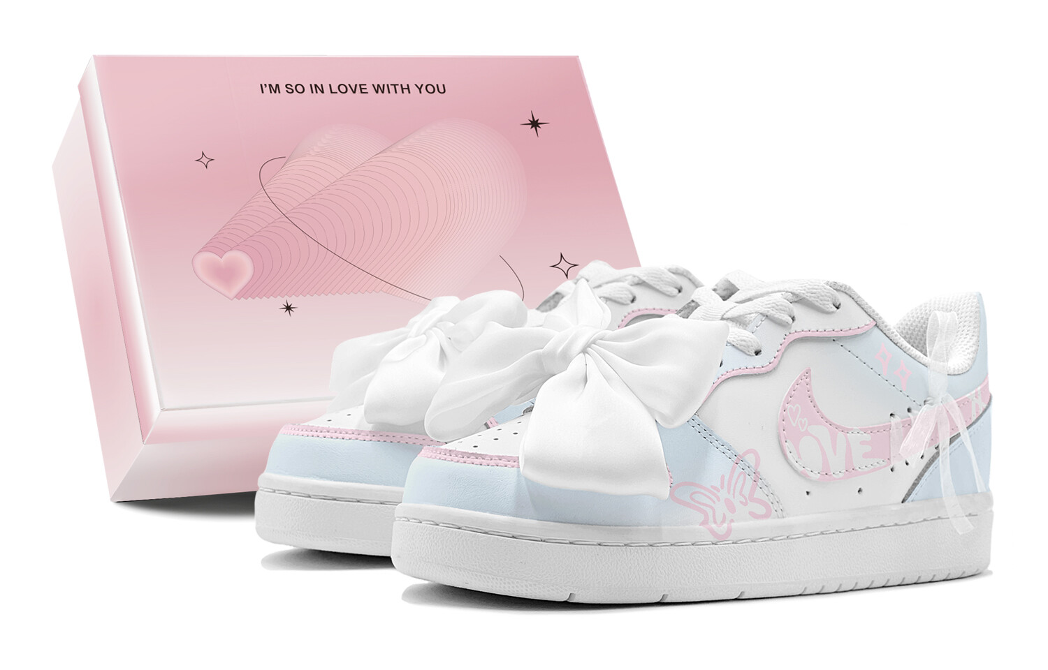 

Кроссовки Nike Court Borough Skateboarding Shoes Women's Low-top Pink, голубой, Синий, Кроссовки Nike Court Borough Skateboarding Shoes Women's Low-top Pink, голубой