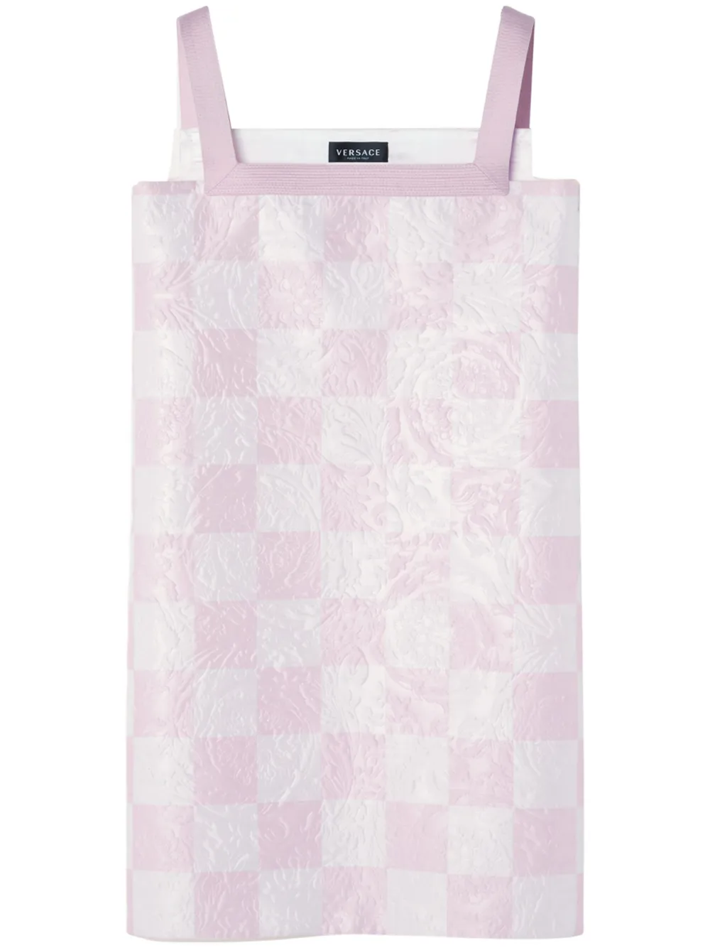 

Платье мини в клетку VERSACE, розовый