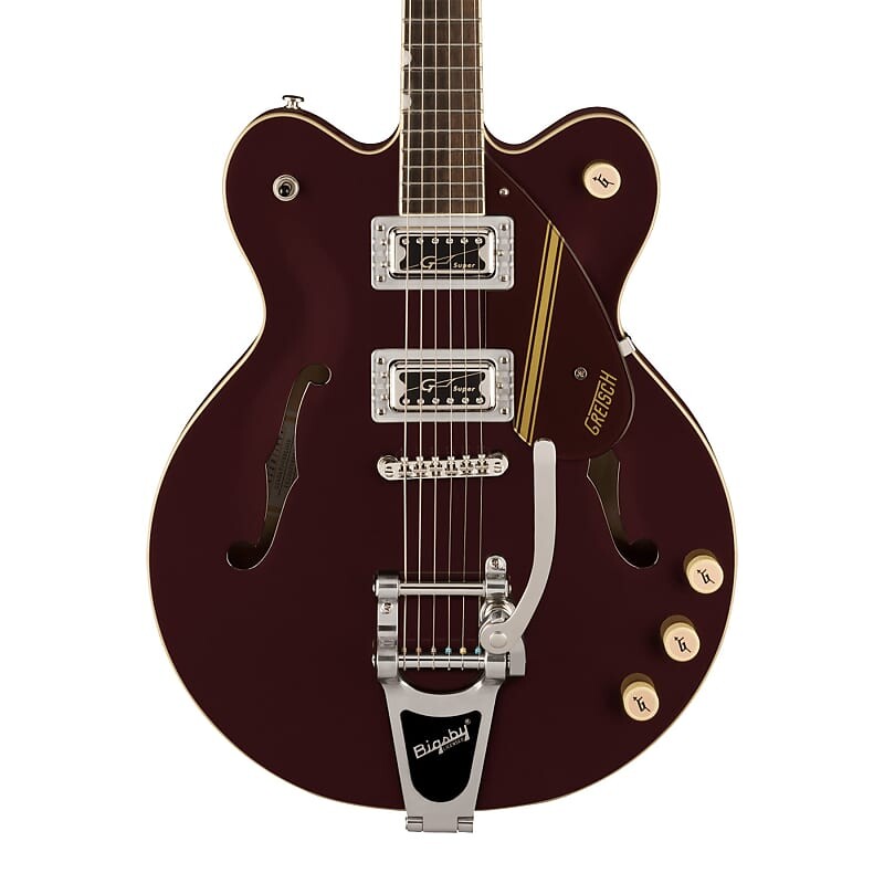 

Электрогитара Gretsch G2604T Limited Edition Streamliner Rally II Center Block with Bigsby - Laurel Fingerboard, Two-Tone Oxblood/Walnut Stain