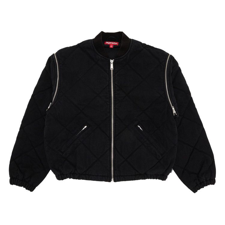 

Куртка Supreme Zip-Off Sleeve Quilted Bomber Jacket, Black