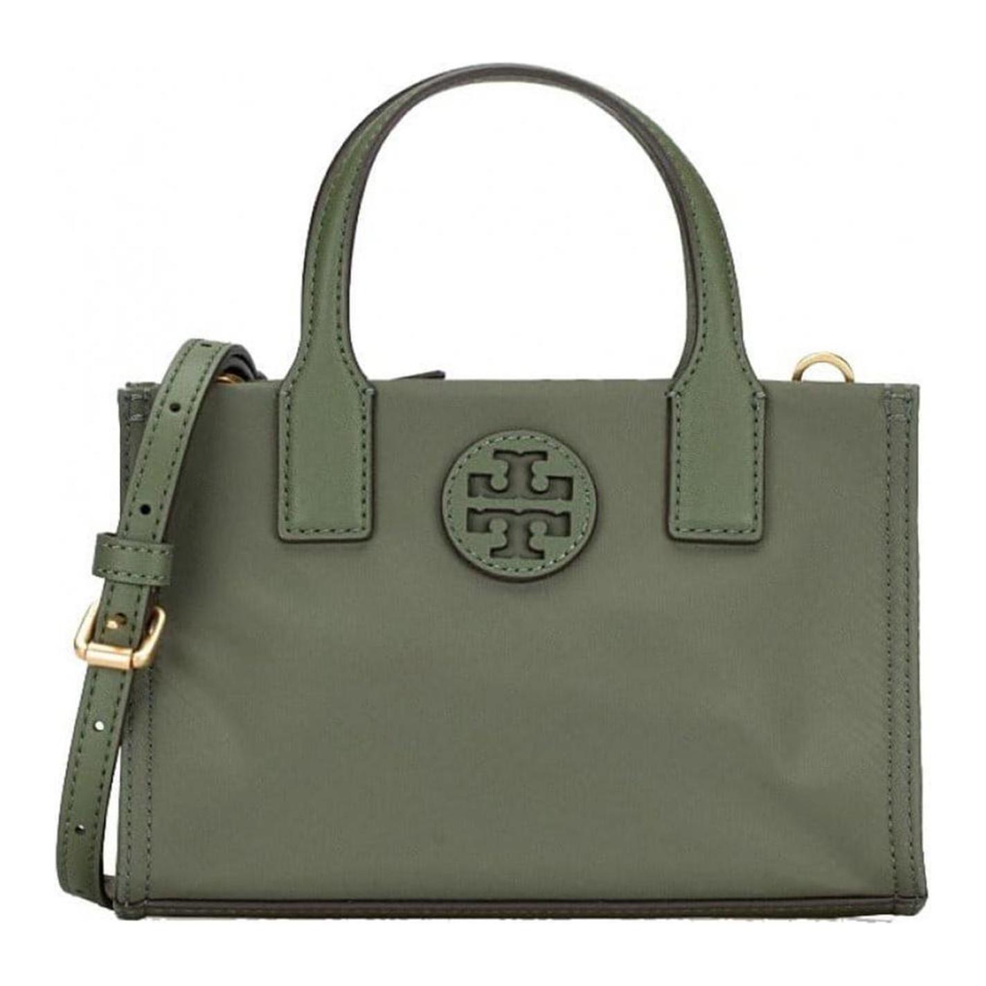 

TORY BURCH Элла атласная сумка тоут шоппер через плечо кроссбоди мини женская зеленая