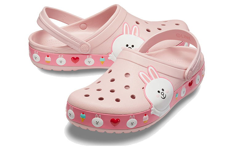 Сандалии Crocs x Line Friends Beach Pink Unisex Sandals, розовый — фото 4