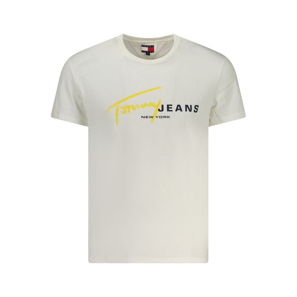 

Белая хлопковая мужская футболка Tommy Hilfiger, White