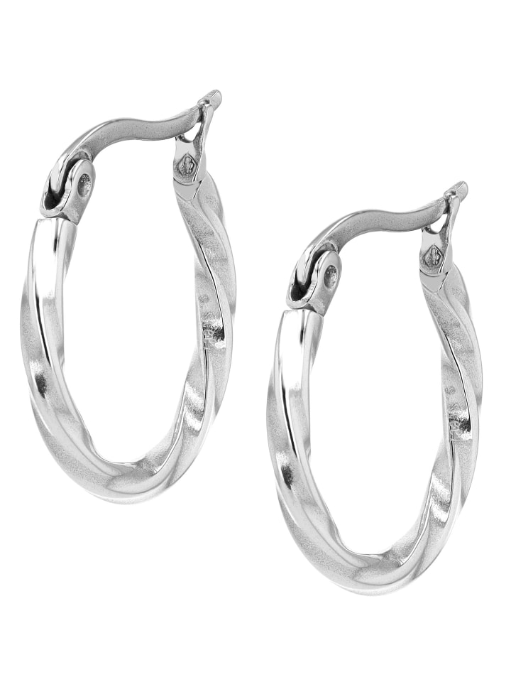 

Adeliás Женские серьги - Серьги-кольца из нержавеющей стали серебристого цвета