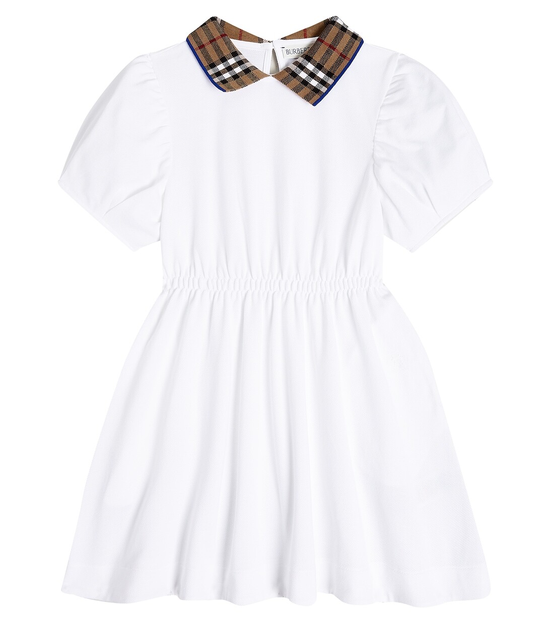 

Платье-поло из хлопкового пике Burberry Kids, белый