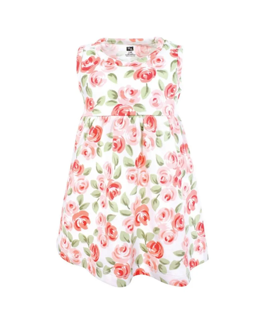 Легкий хлопковый комплект: платье и кардиган Hudson Baby, Coral Floral — фото 4