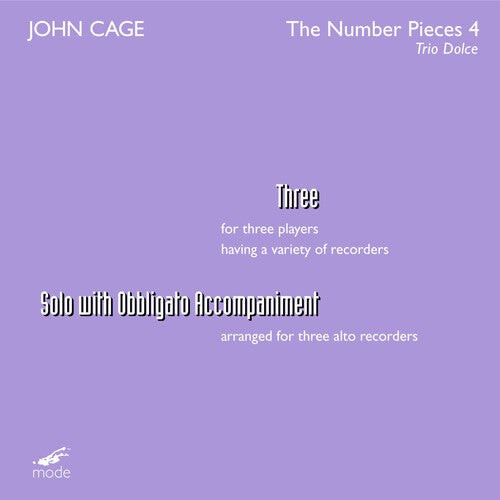 

CD диск Cage, John: Three Solo for Three Voices