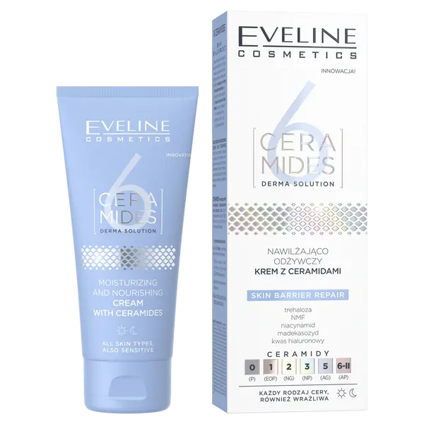 Крем для лица Eveline Cosmetics — Увлажняющий и питательный с керамидами, 6 ceramides, 50 мл — фото 2