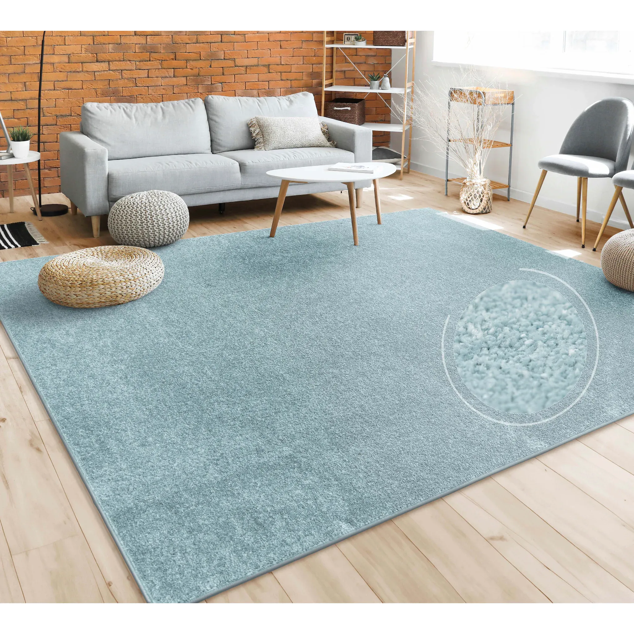 

Ковер Paco Home «Porto 890», прямоугольный, высота 13 мм, короткий ворс, однотонный, идеально подходит для гостиной и спальни, цвет türkis