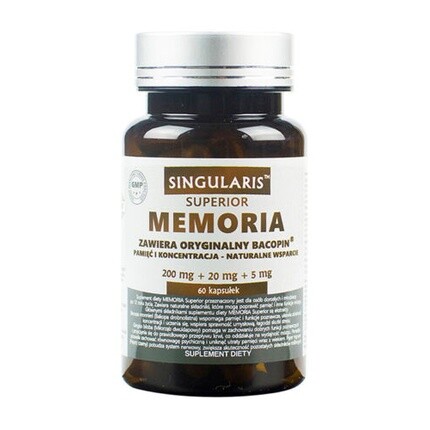 

Memoria Bacopin 60 капсул улучшает память и функции мозга, Singularis