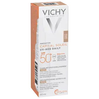 Vichy Capital Soleil UV-Age красящий флюид против фотостарения SPF50+, 40 мл — фото 3