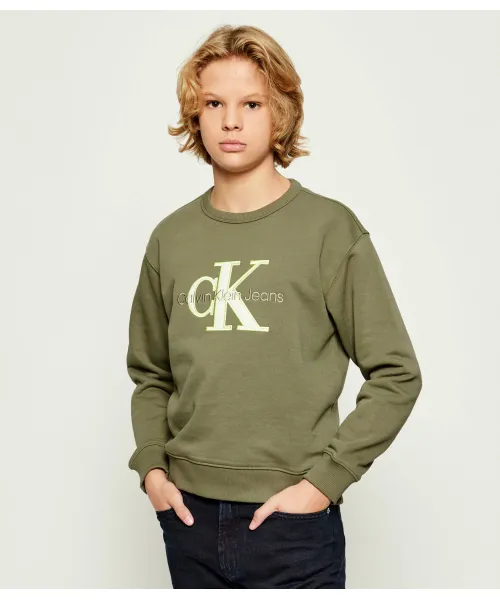

Толстовка Regular fit Calvin Klein Jeans, зеленый