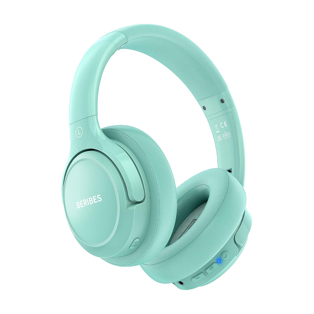 

Наушники беспроводные BERIBES WH202A, бирюзовый