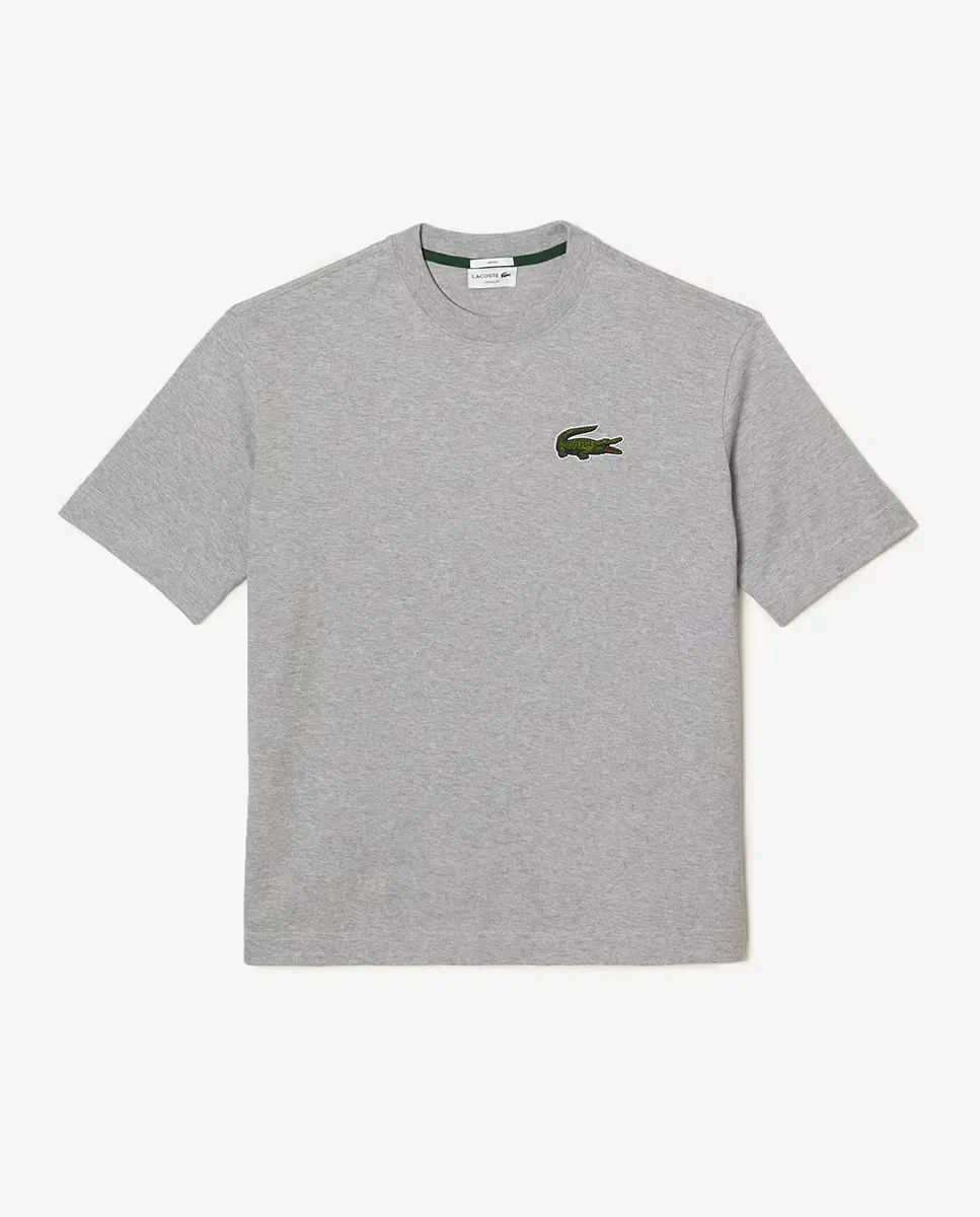 Футболка мужская Lacoste свободного кроя с принтом, Gris