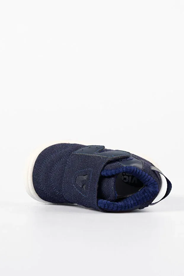 Детские ботинки на липучке Vicco, Navy Blue — фото 3