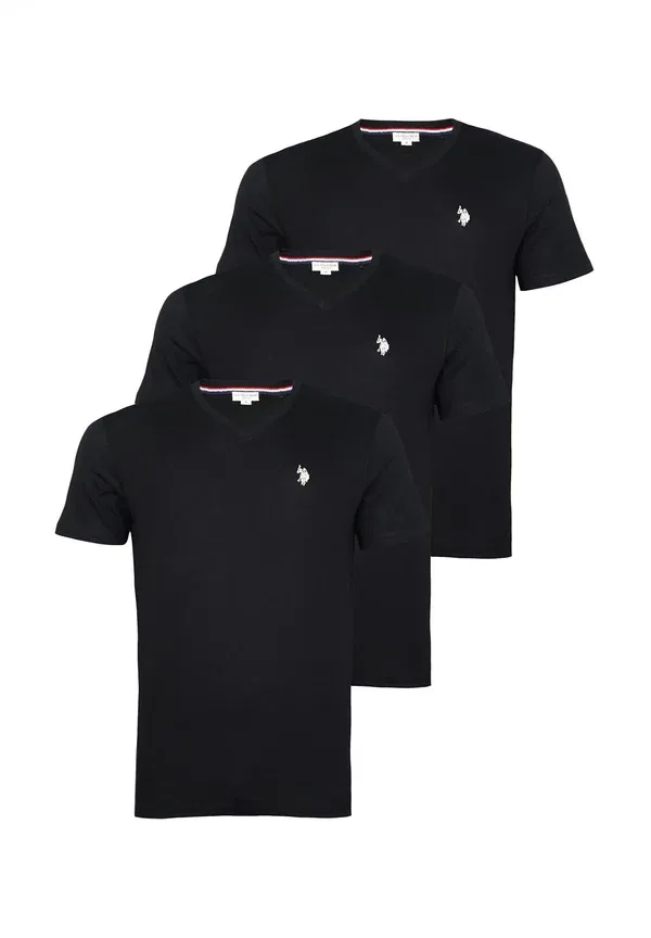 Футболка хлопковая Basic T-shirt U.S. Polo Assn, schwarz U.S. Polo Assn., черный — фото 4