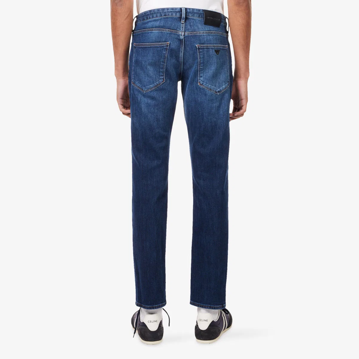 Джинсы J06 из эластичного денима зауженного кроя Emporio Armani, синий — фото 4