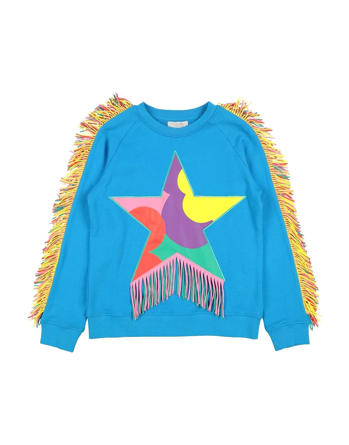 Детский свитшот для девочек с длинным рукавом Stella Mccartney Kids, ярко-голубой
