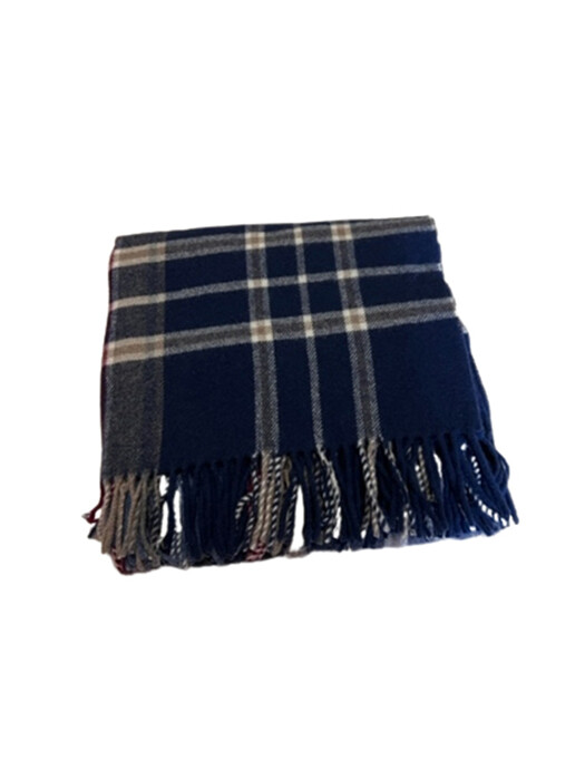 

Плед Somma Pure Wool Mudec With Fringes, 130×190 см, синий