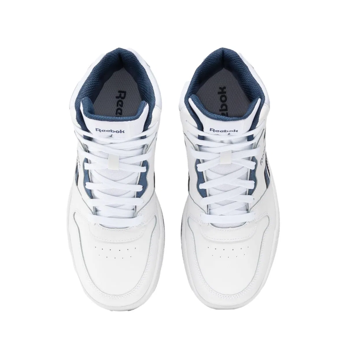 Детские кроссовки для мальчиков с высоким берцем Bb4500 Court Reebok, Ftwwht Ftwwht Batblu — фото 4