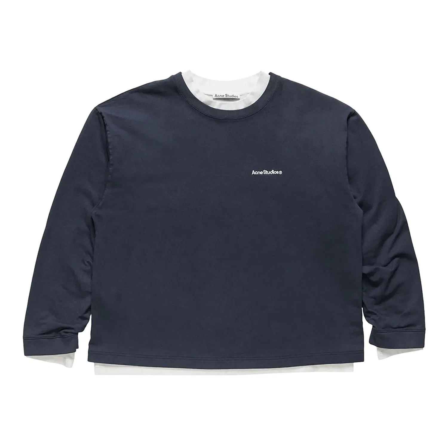 Свитшот с логотипом Layered Acne Studios, Navy/White
