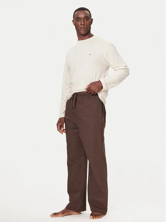 Пижама relaxed fit Tommy Hilfiger, коричневый