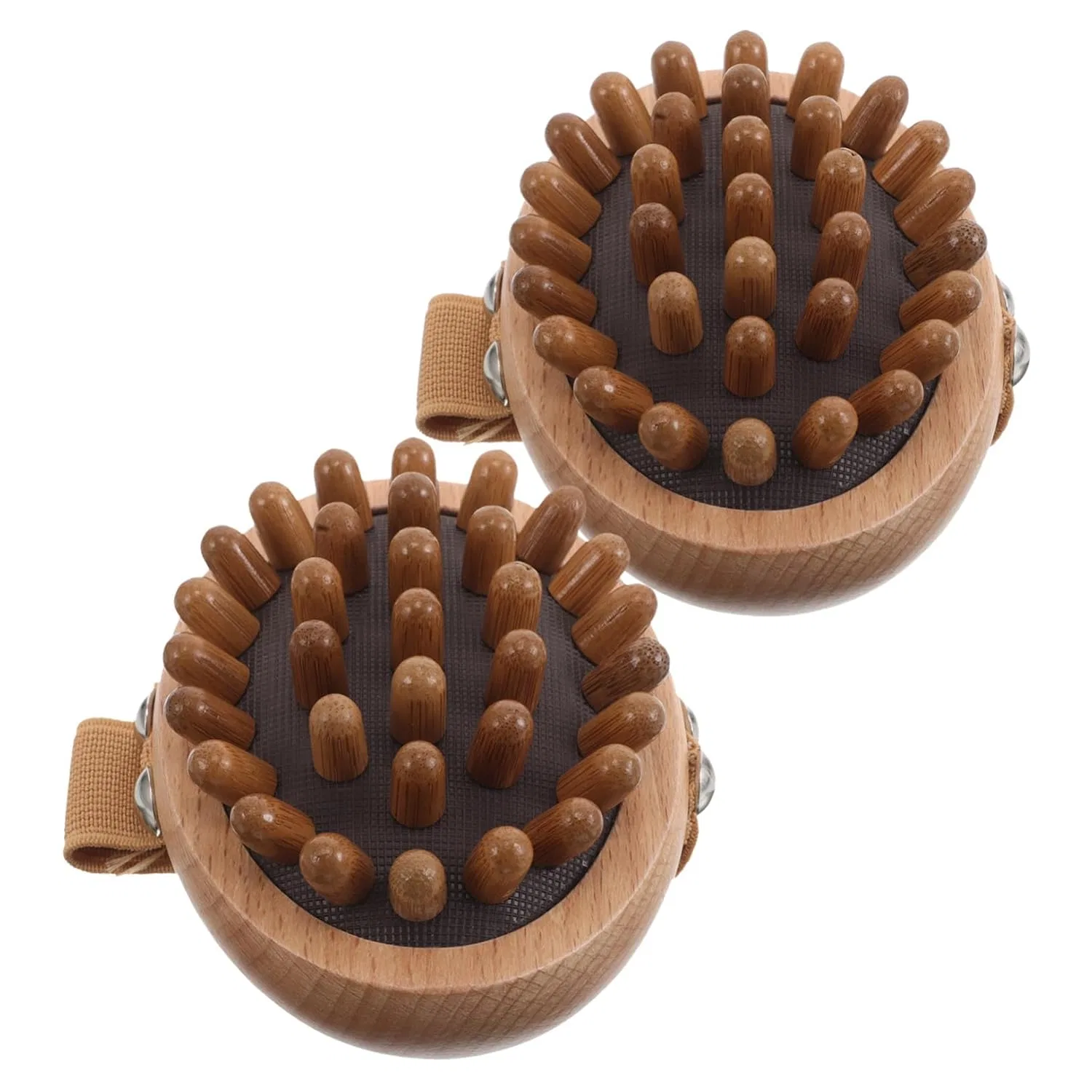 Массажная щетка для тела и кожи головы, CALLARON, 2 шт, 200 г, Light Brown