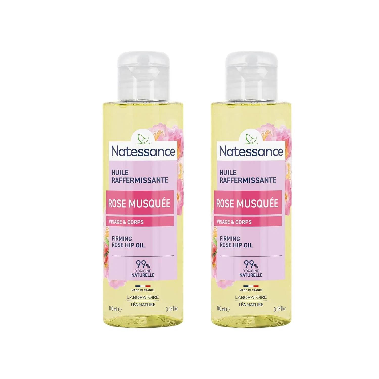 Масло для лица Natessance Wild Rose Oil, набор 2 шт, 100 мл