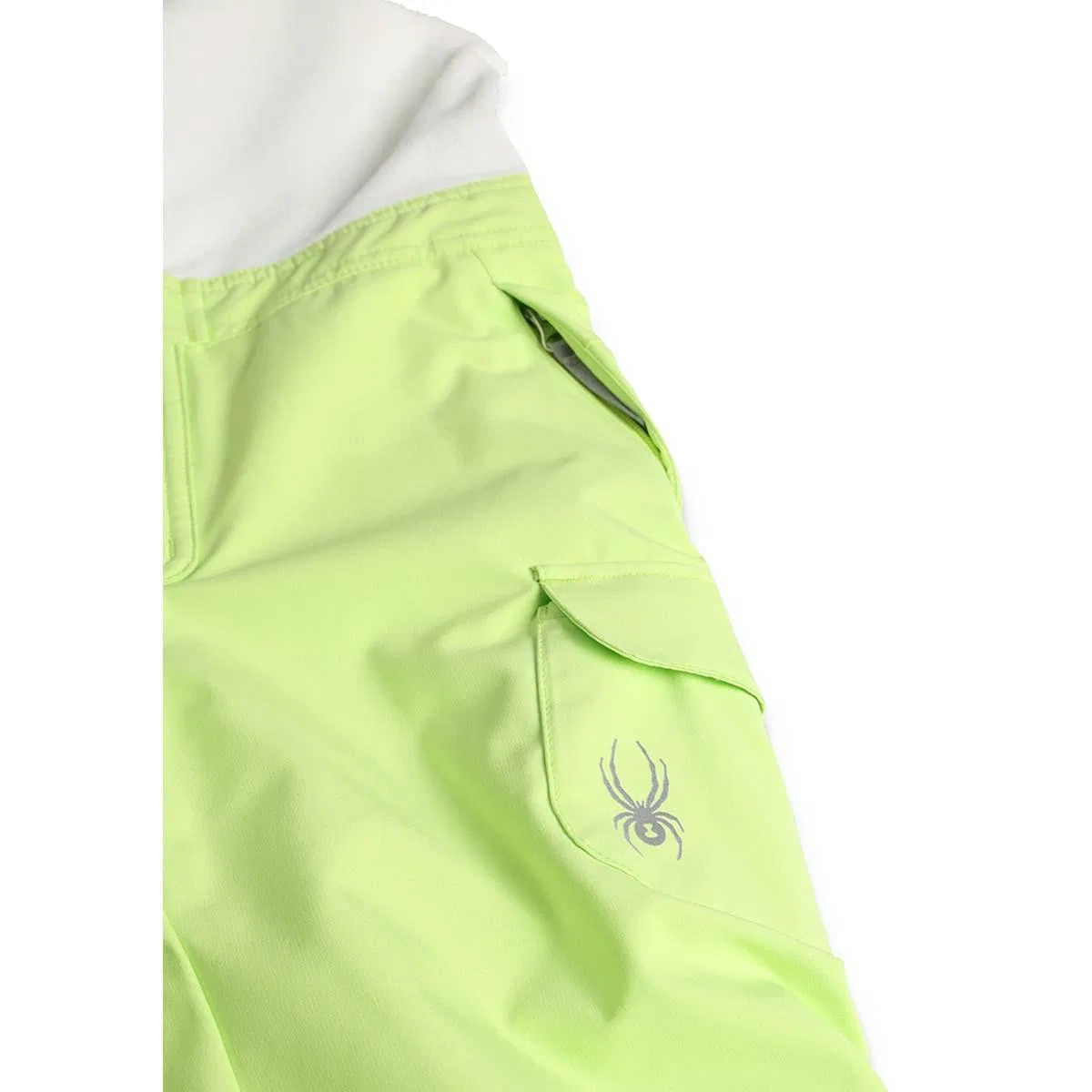 Утепленные снегозащитные штаны с флисовым жилетом Sparkle Spyder, Lime Ice — фото 4
