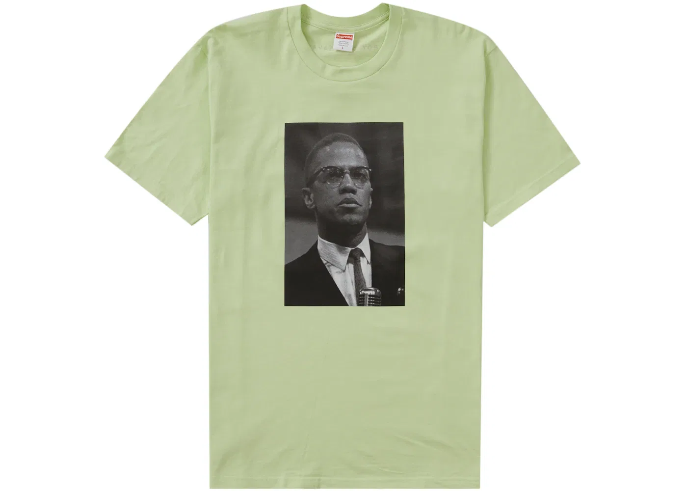 Мужская футболка с принтом Supreme Roy DeCarava Malcolm X Tee, Pale Mint
